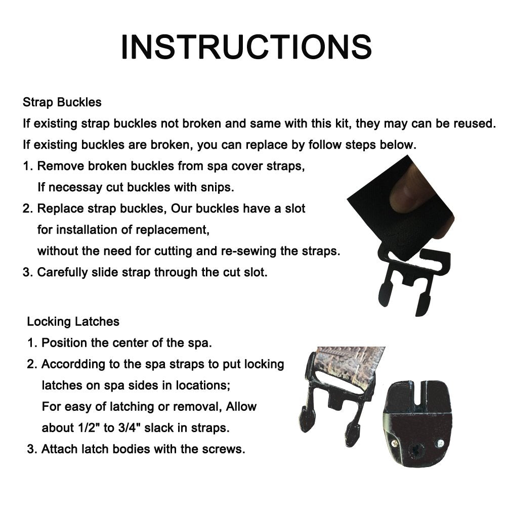 Huouo hardware kit with stainless screws for sturdy, rust-resistant latch repair.