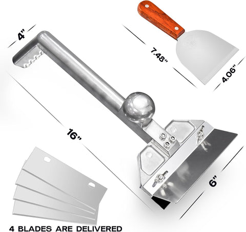HUOYANSHE flat-top grill cleaning kit helps maintain even surfaces with less effort.