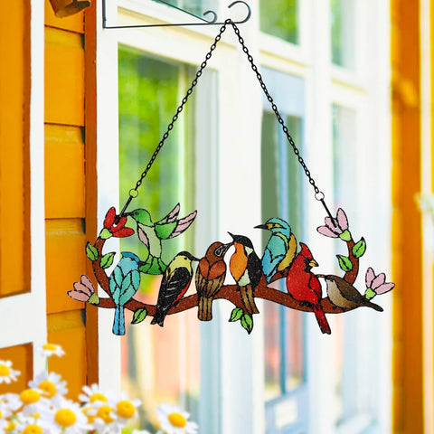 Huray Rayho metal chain hanging suncatcher easily decorates windows, doors, or walls.