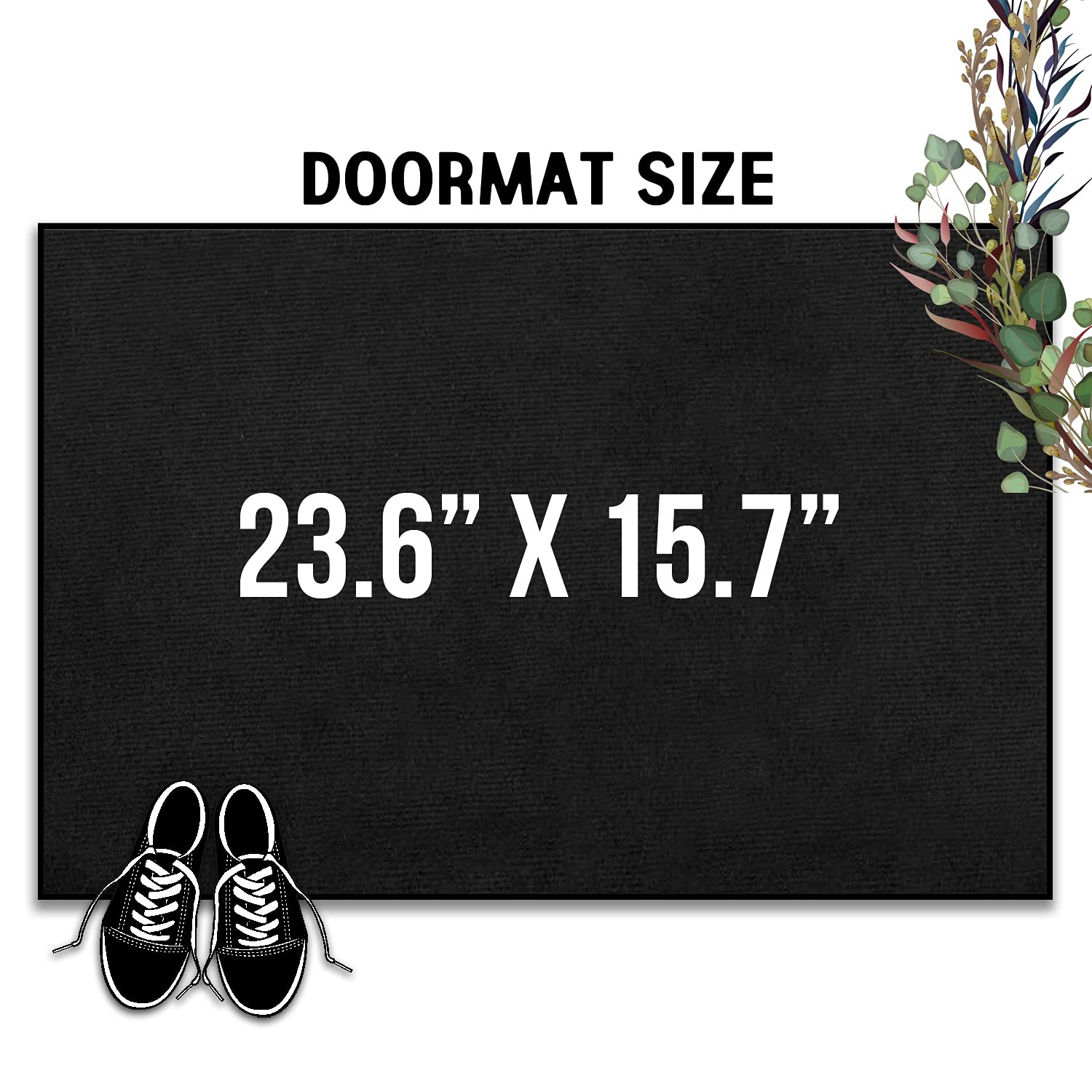 Hurdorak indoors-outdoors doormat showing felt fabric and moisture management.