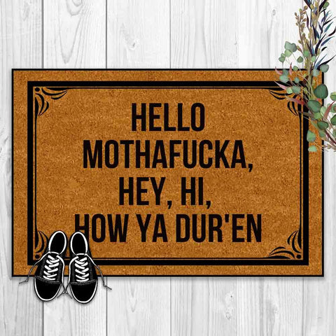 Hurdorak machine-washable door mat simplifies cleaning after weather exposure.