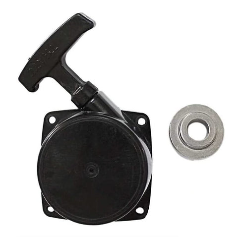 HURI starter claw attached to recoil starter aids smooth engagement for Husqvarna models.