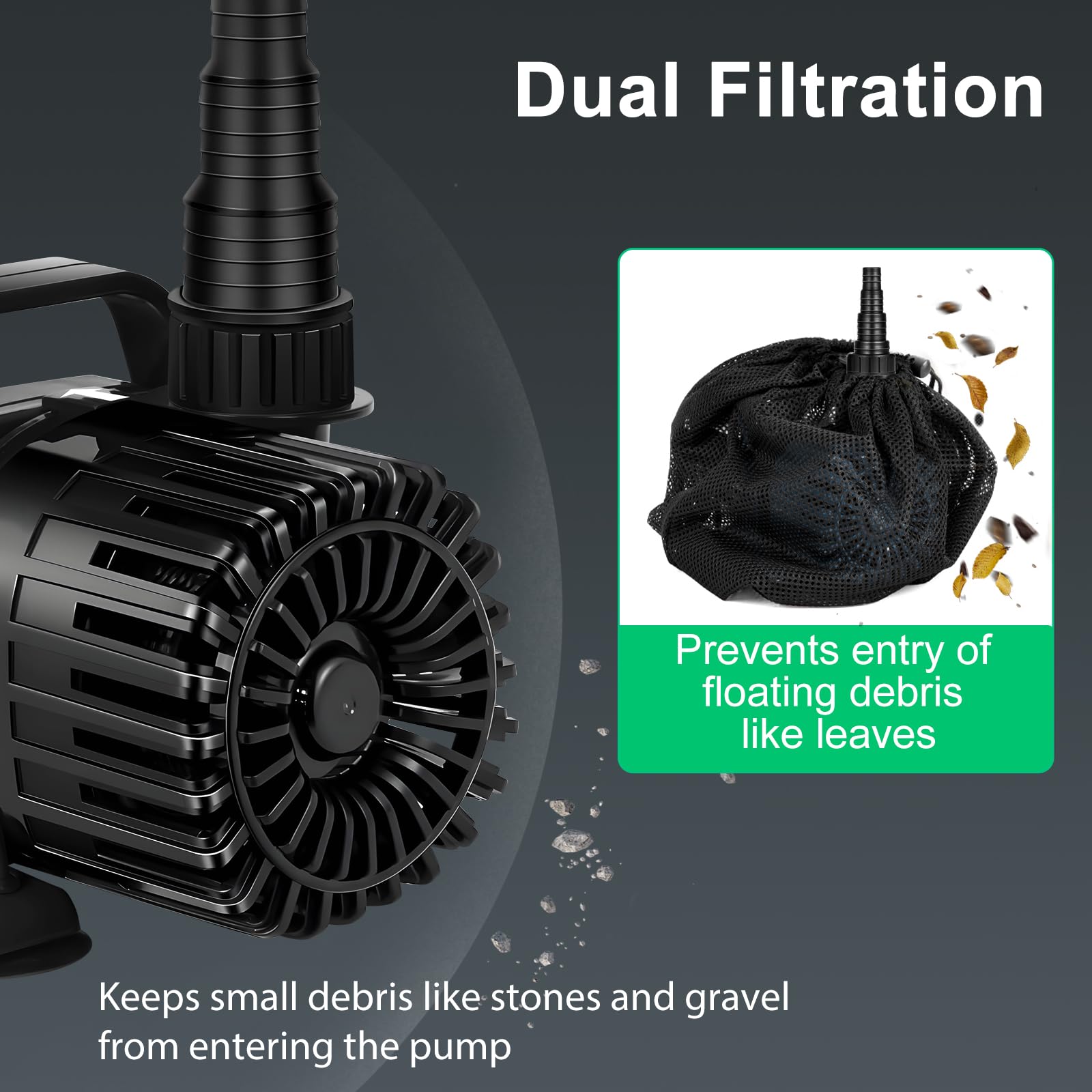 Hurmovae IPX8 motor ensures outdoor pond reliability and durability