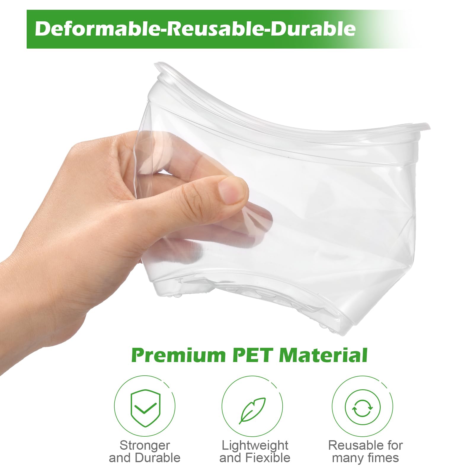 HurOutd clear pot 5-inch with drainage holes for versatile mid-size plant care.