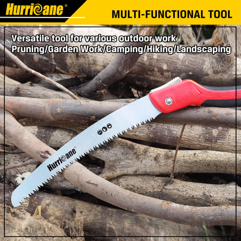 HURRICANE folding saw capable of cutting green and dry wood with ease.