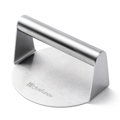 Husfunov burger press 5.5-inch flat surface for even patties.