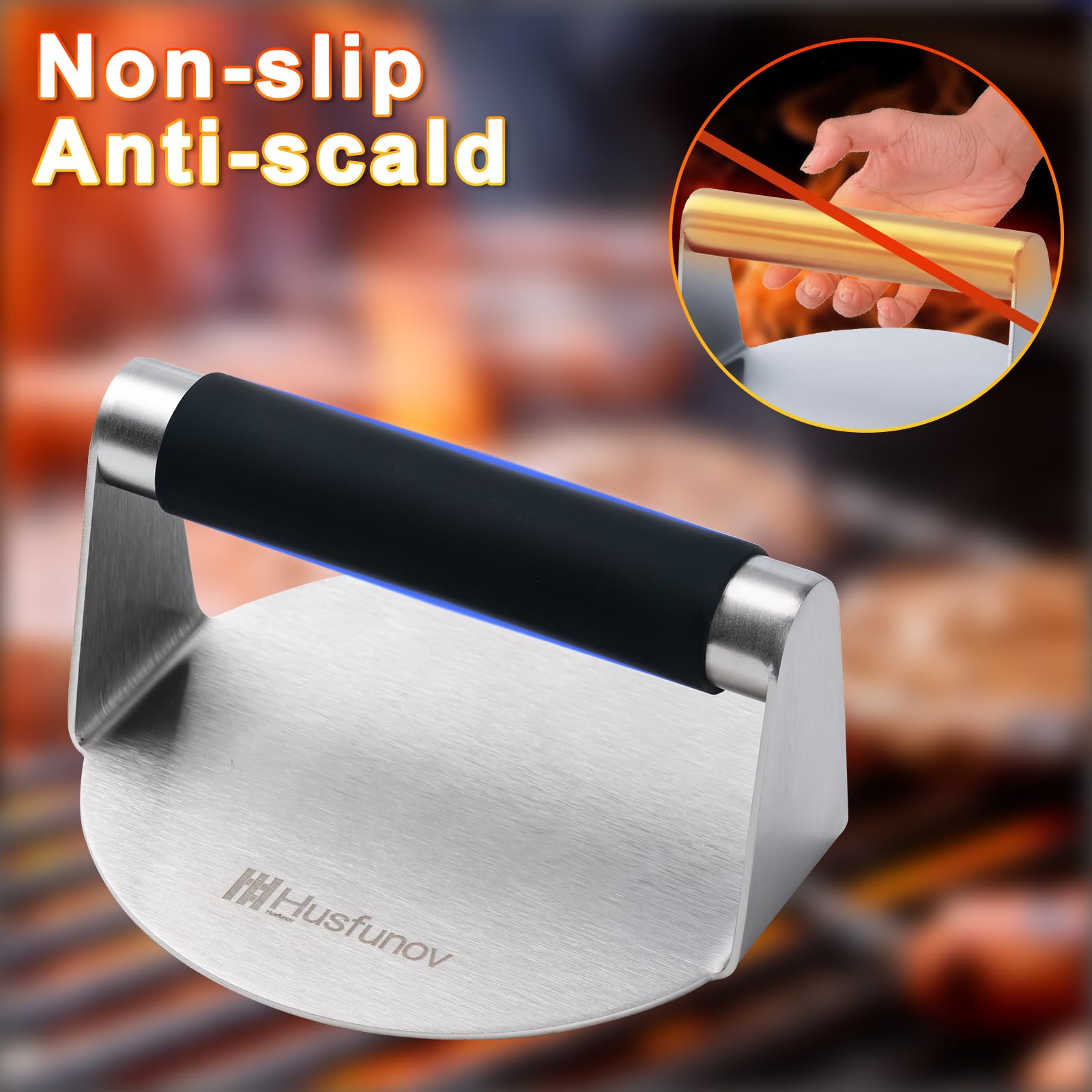Husfunov anti-scald handle keeps hands safe during pressing