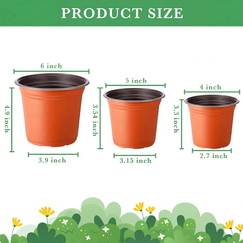Hushee 4-inch pots with drainage holes promoting healthy root air flow