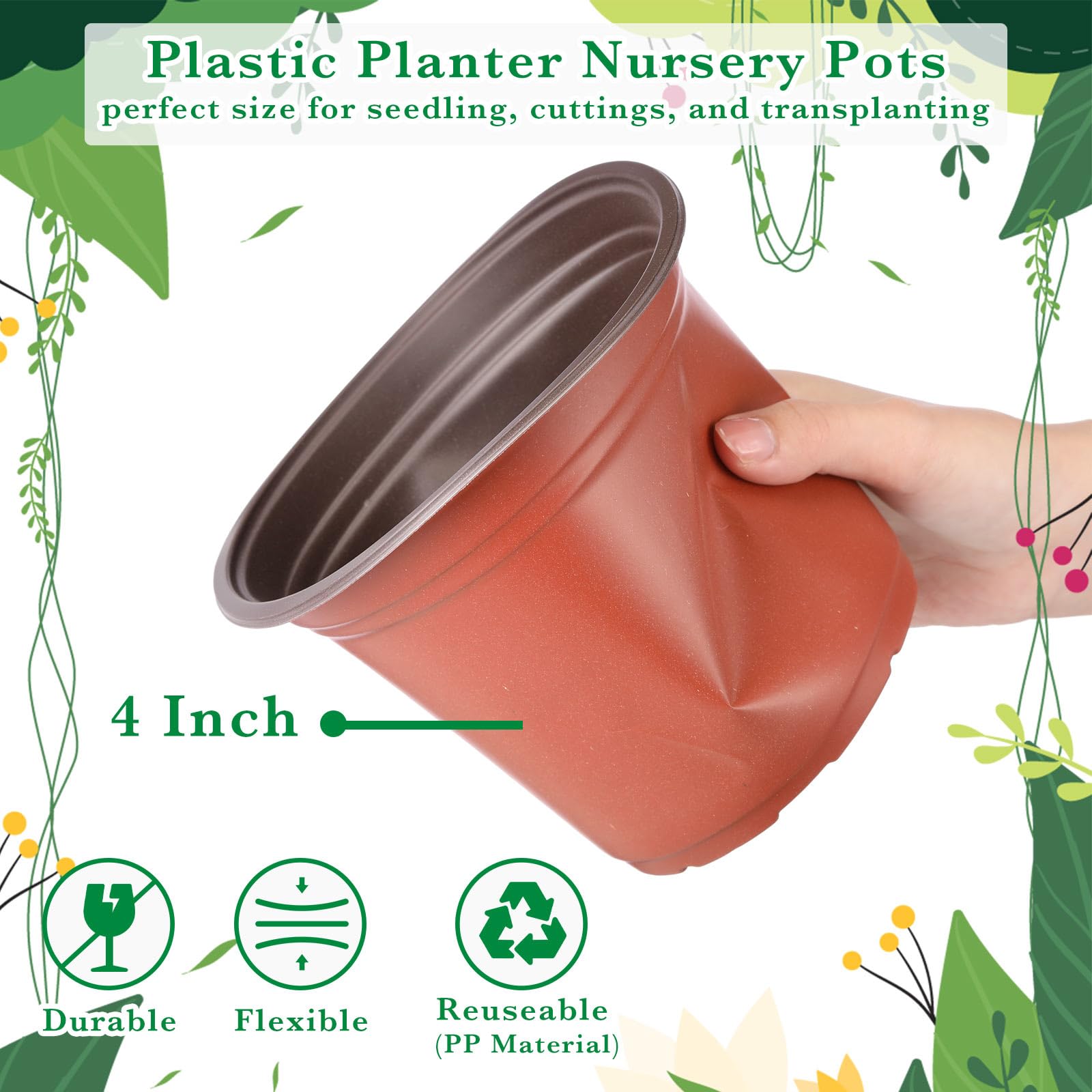 Hushee red-brown and black pots ideal for indoor or outdoor use