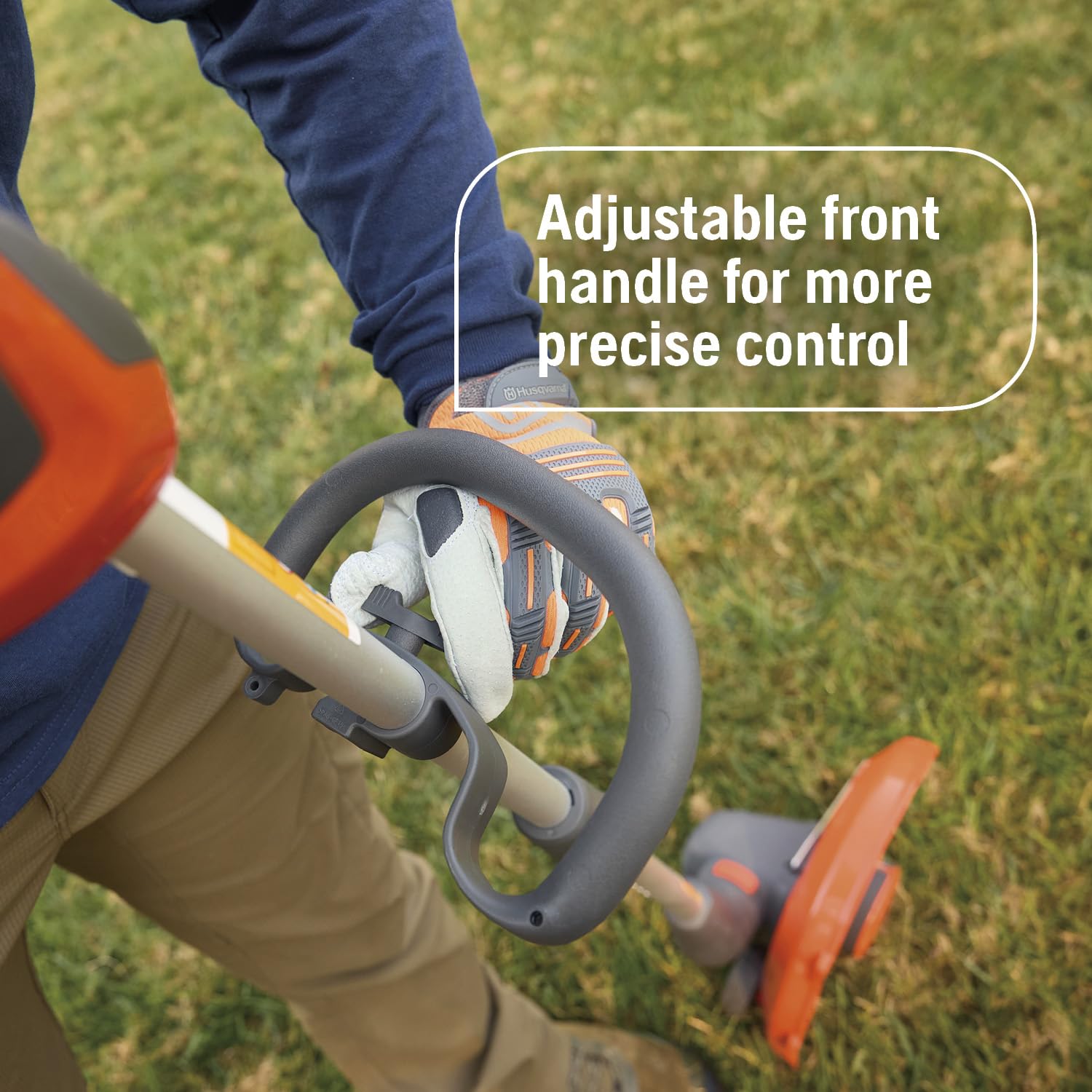 Husqvarna 110iL FLXi hedge trimmer attachment pruning shrubs.