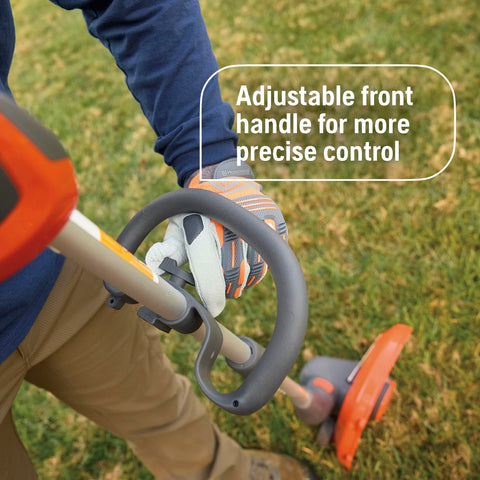 Husqvarna 110iL FLXi hedge trimmer attachment pruning shrubs.