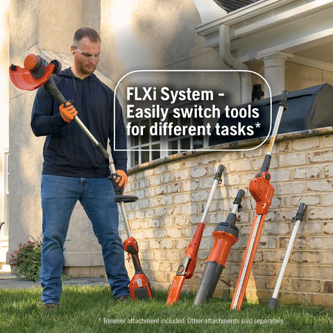 Husqvarna 110iL FLXi trimmer with edge mode for clean borders.