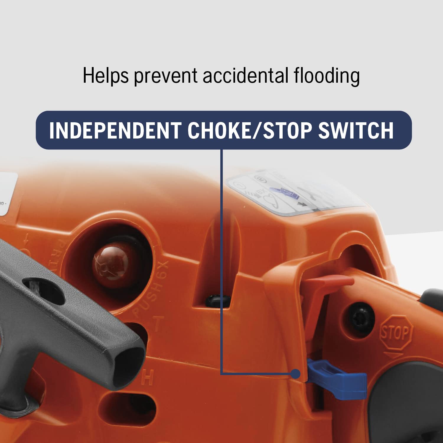 Husqvarna 120 Mark III automatic oiler keeping the chain lubricated for smooth cuts.