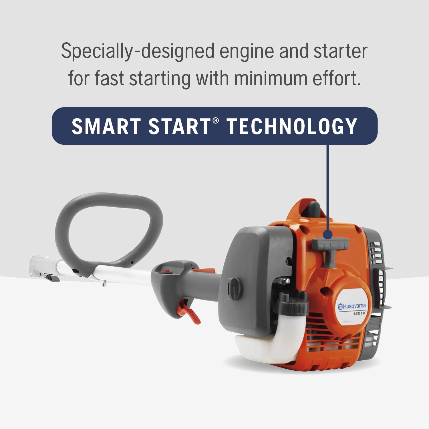 Detachable shaft on Husqvarna 122LK supports attachment swaps for versatility