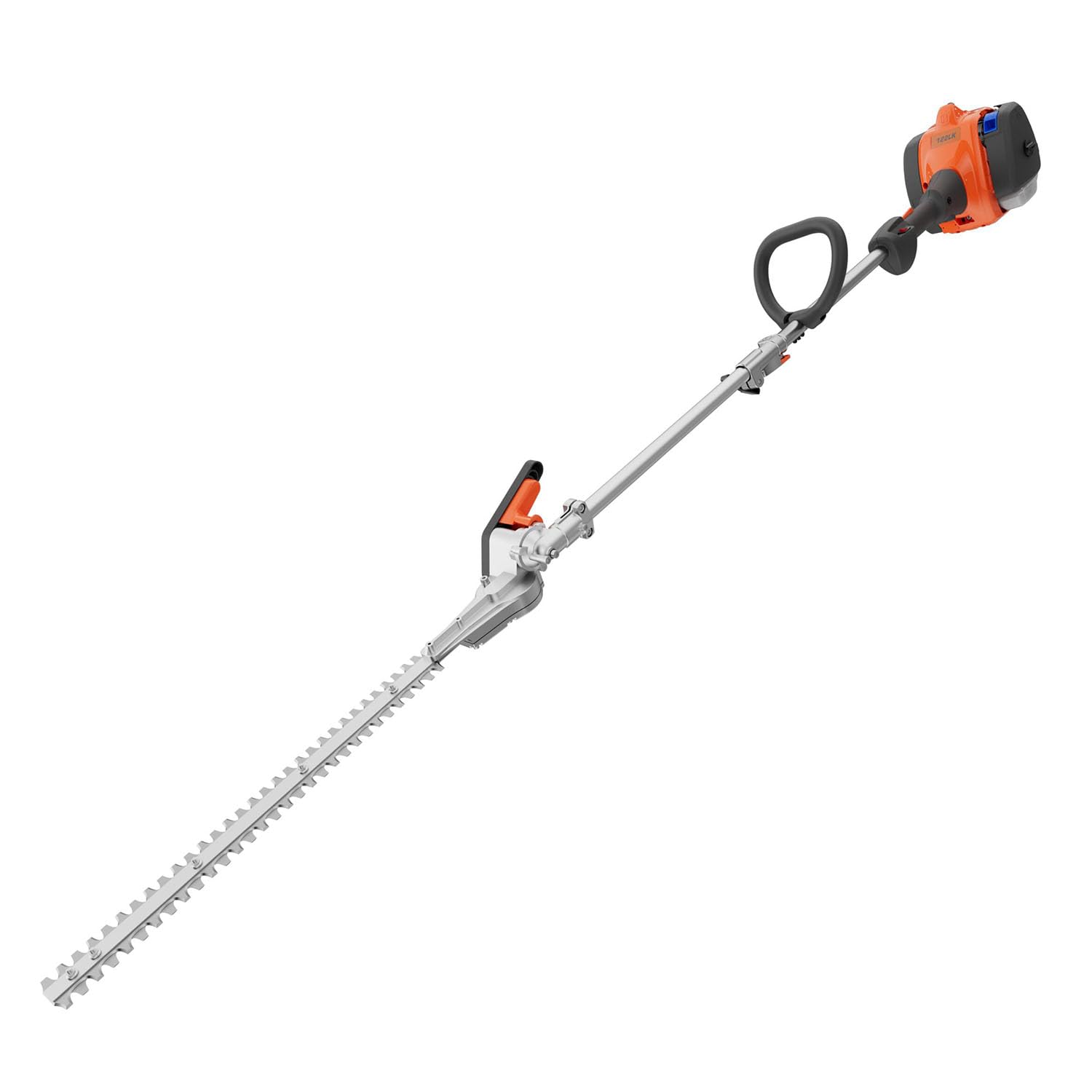 Husqvarna 122LKH hedge trimmer with 21 inch bar enables fast, precise hedge shaping