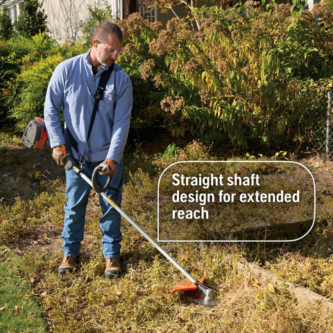 Straight shaft provides extended reach for hard to access areas on Husqvarna 122RJ