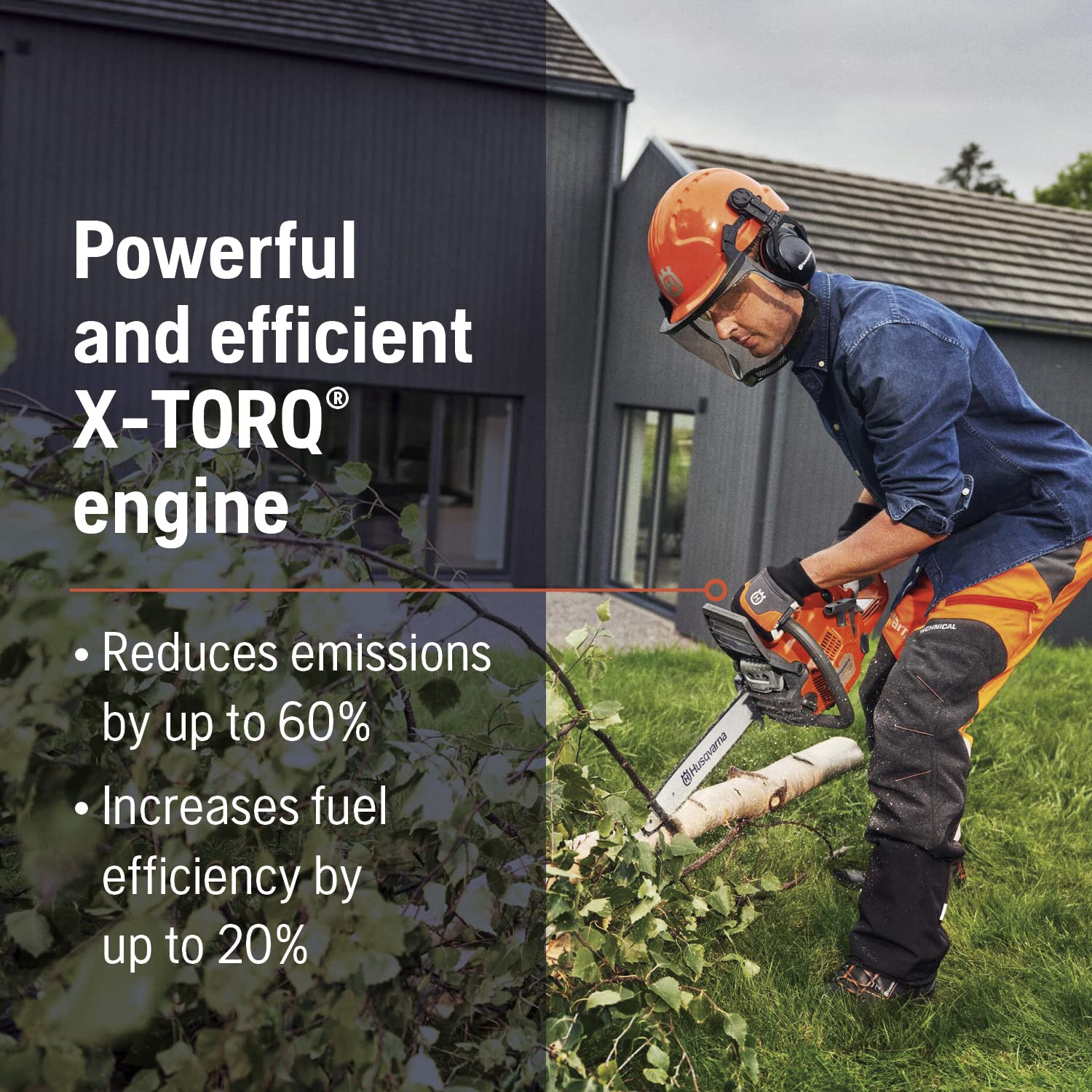 Husqvarna 130 LowVib system reduces vibrations for comfortable use.