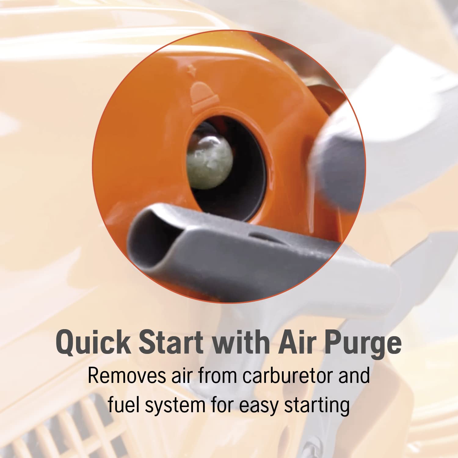 Husqvarna 130 X-Torq engine delivers efficient power and lower emissions.