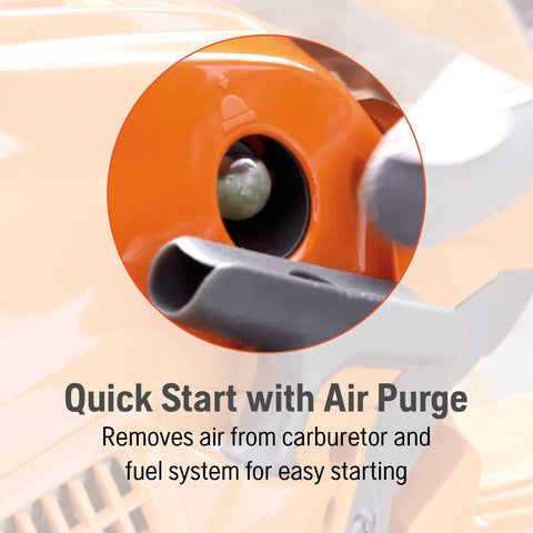 Husqvarna 130 X-Torq engine delivers efficient power and lower emissions.