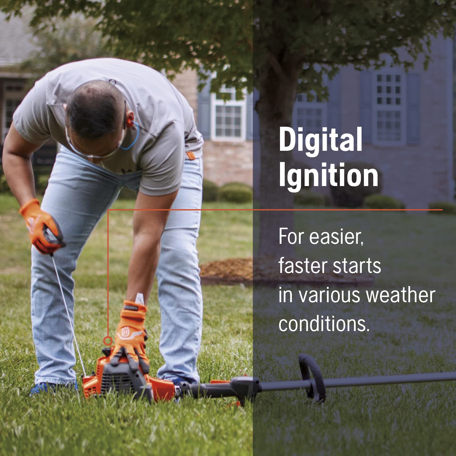 Husqvarna 130L digital ignition enables quick starts in any weather