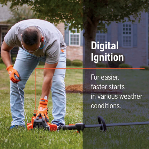Husqvarna 130L digital ignition enables quick starts in any weather
