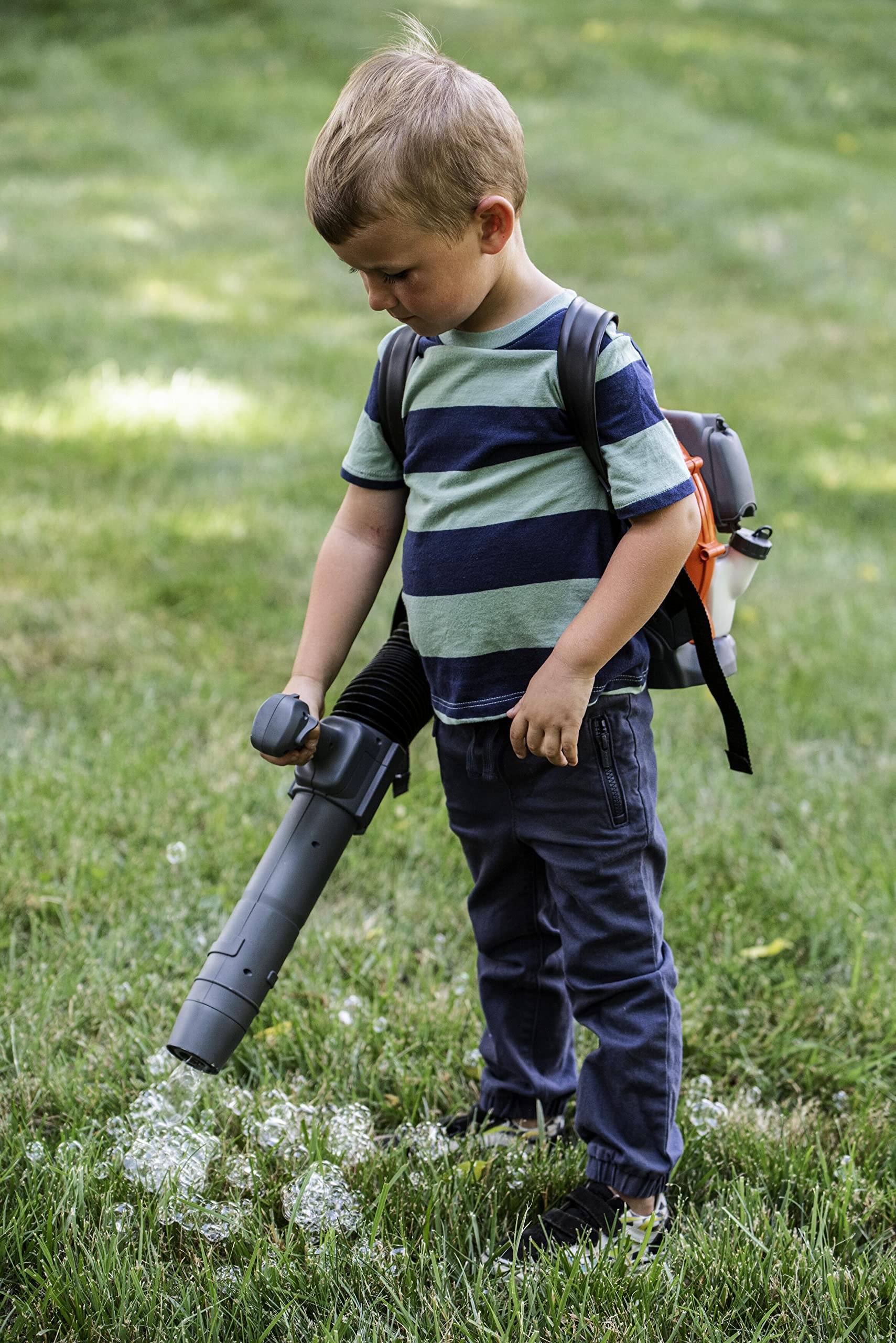 Husqvarna 150B toy blower lights and sounds enhance interactive pretend outdoor tasks