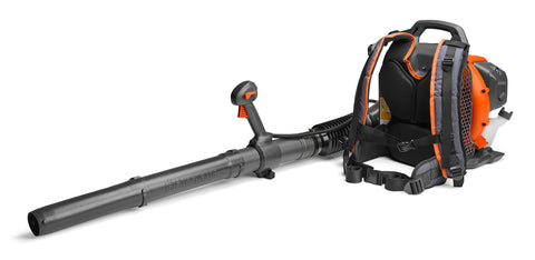 Husqvarna 150BT worn with ergonomic harness for comfortable extended operation.