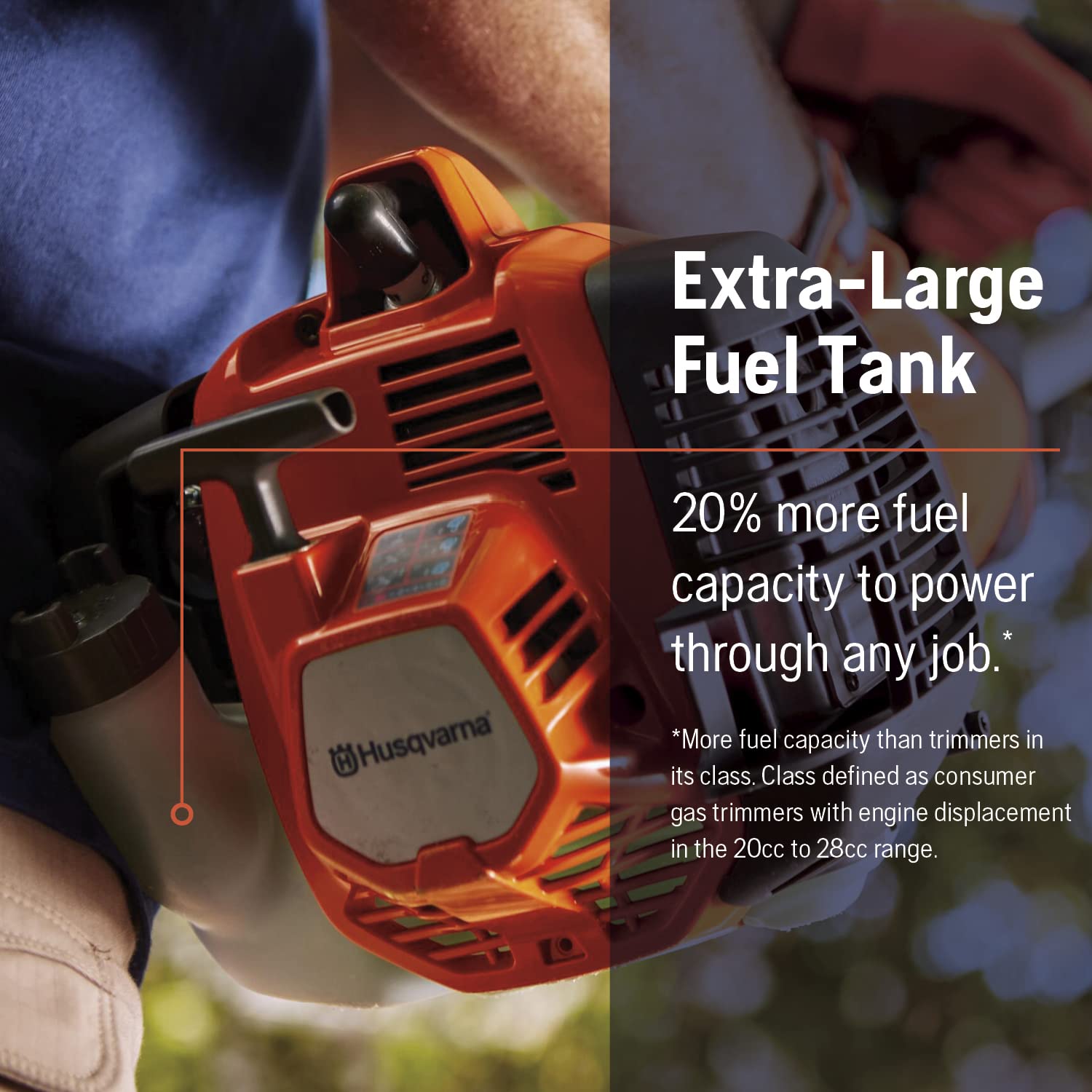 Husqvarna 330LK detachable shaft for easy transport and storage