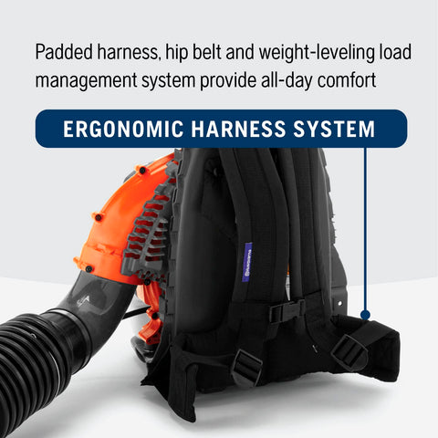 Husqvarna 350BT 180 MPH wind speeds enable fast debris removal
