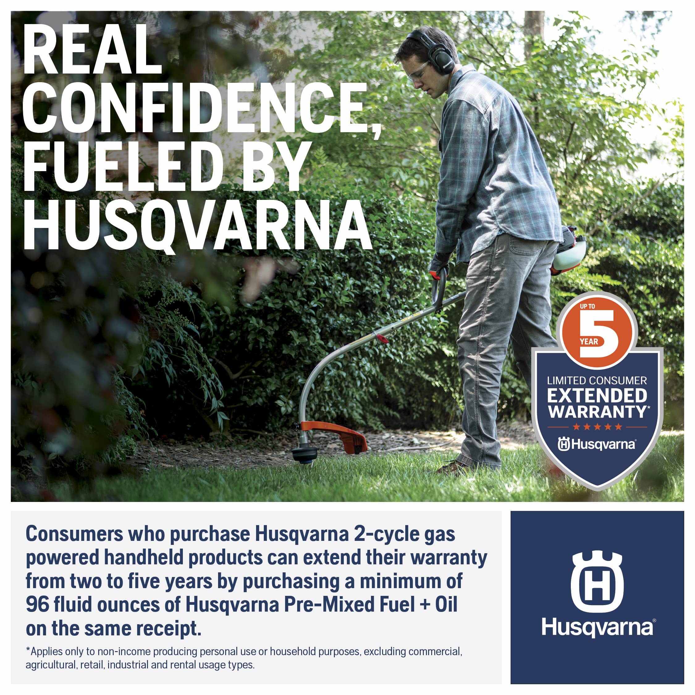 Husqvarna 350BT extended warranty offer with fuel option