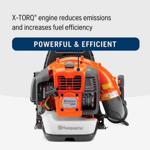 Husqvarna 360BT with load-reducing harness improves balance during long tasks.