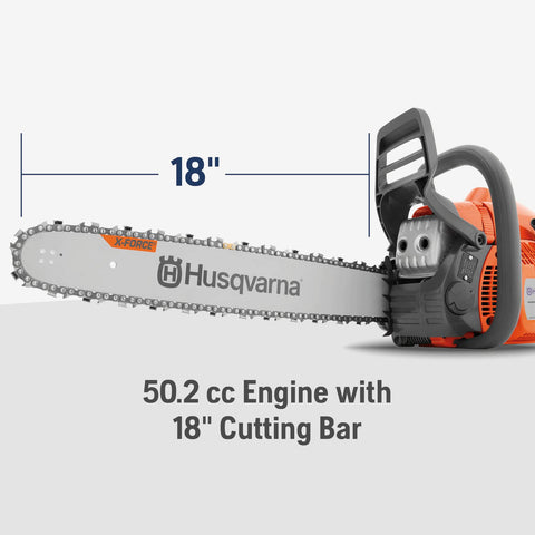 Husqvarna 445 air injection helps keep debris from entering the filter