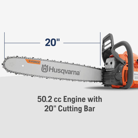 Husqvarna 450 Rancher Air Injection keeps debris out for longer engine life.