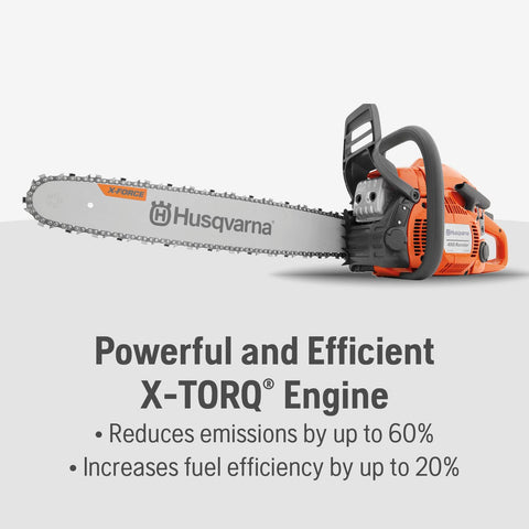 Husqvarna 450 Rancher LowVib reduces vibrations for comfortable use.