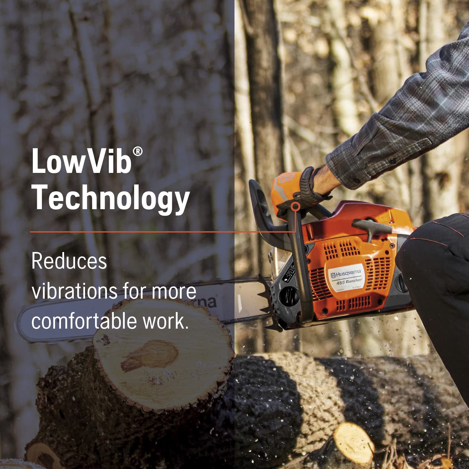Husqvarna 455 Rancher Air Injection cleans incoming air for longevity