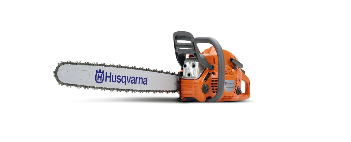 Husqvarna 460 Rancher chainsaw with 24-inch bar for heavy wood cutting