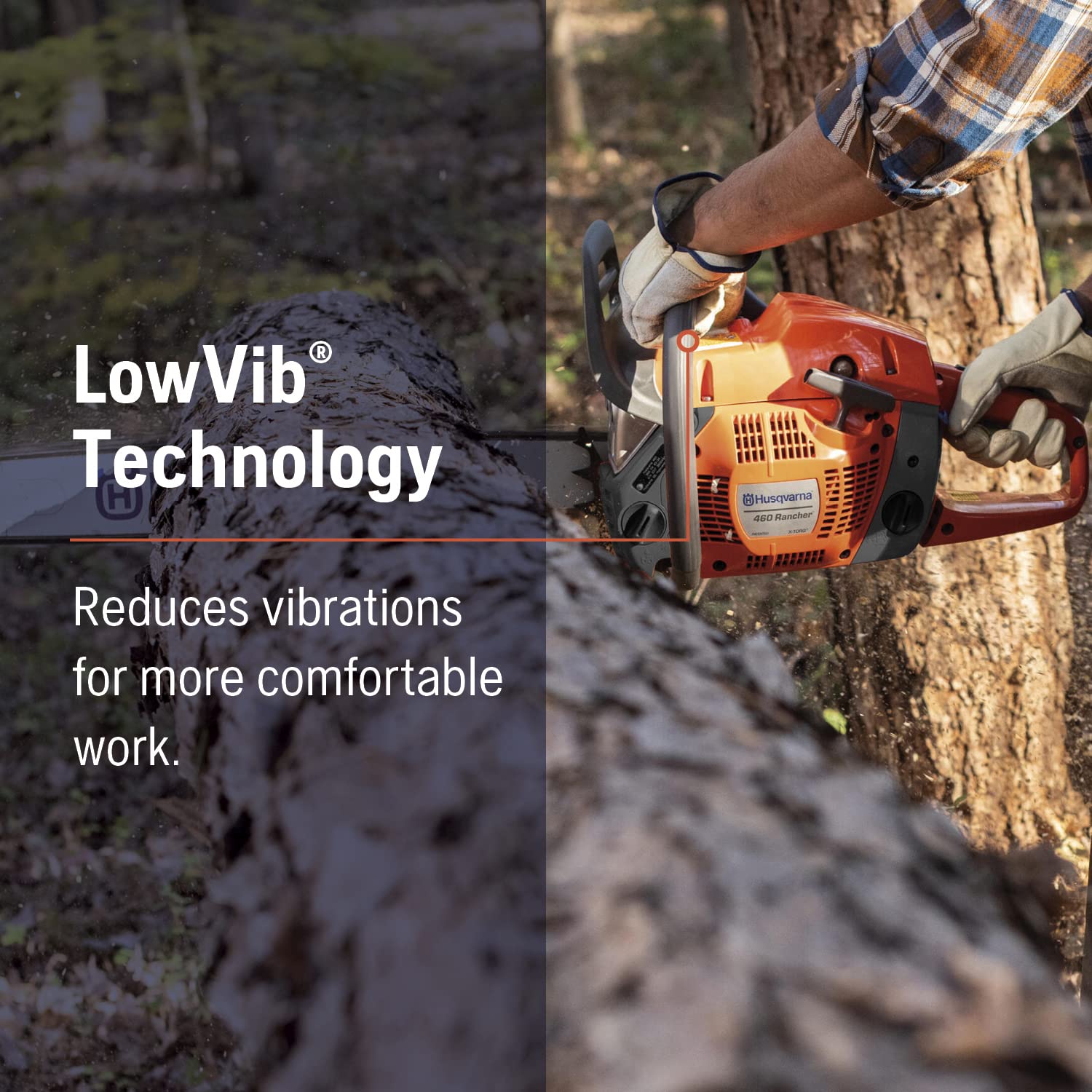Husqvarna 460 Rancher air injection system cleans dust