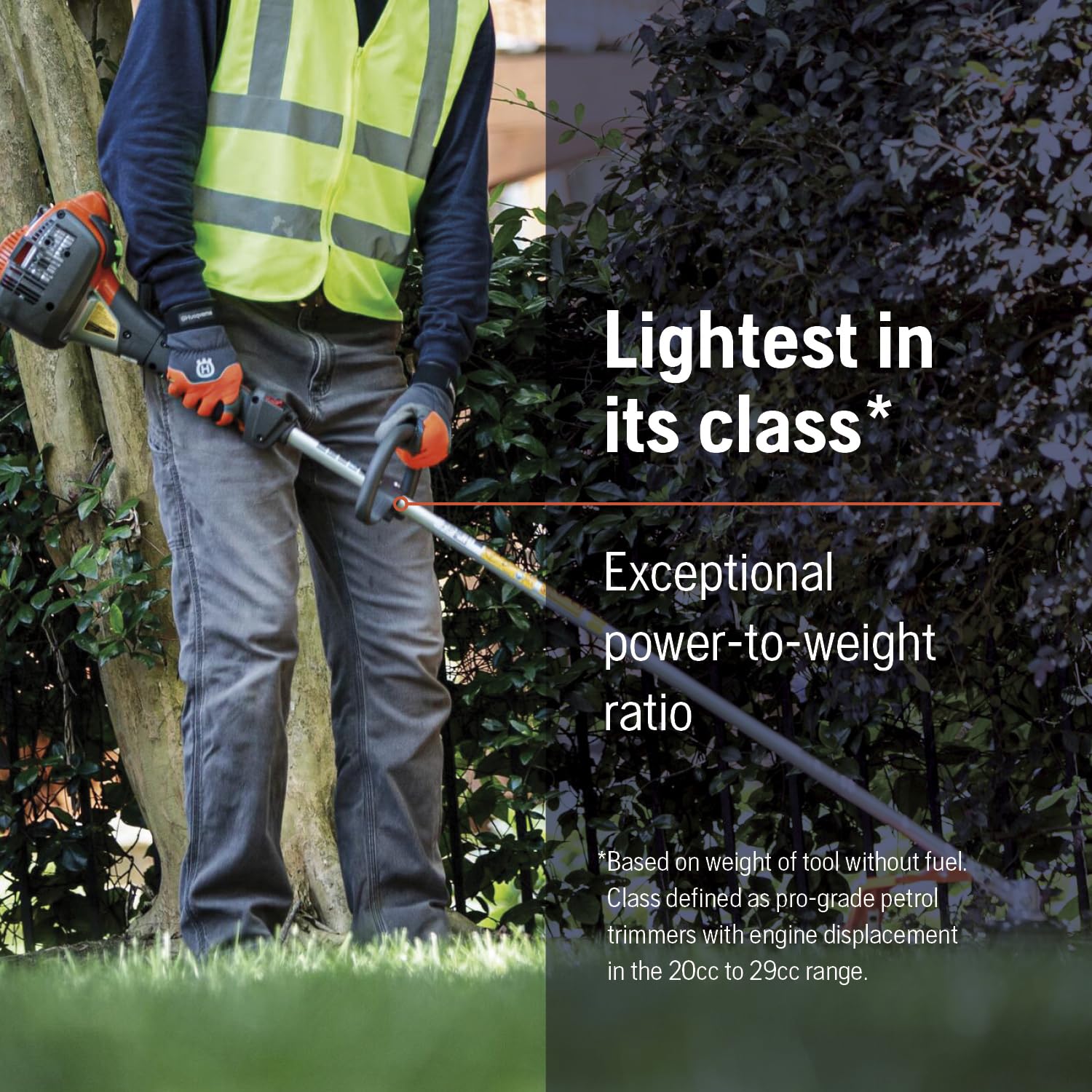 Husqvarna 525L Tap-n-Go head enables quick line reloads on busy jobs.