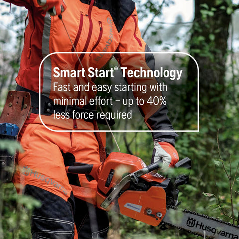 Husqvarna 555 anti-vibration system reducing fatigue during long sessions