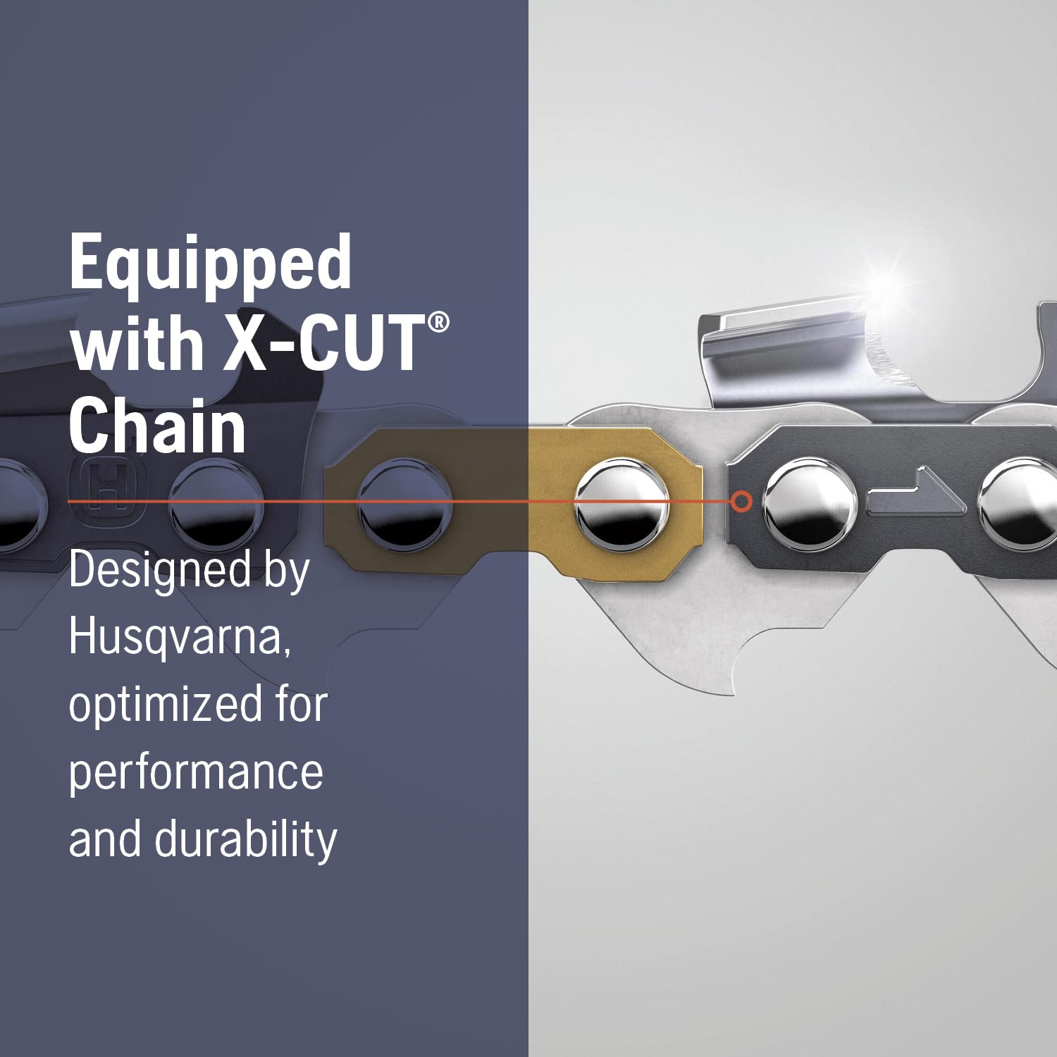 Husqvarna 555 side-mounted tensioning system enabling quick bar adjustments
