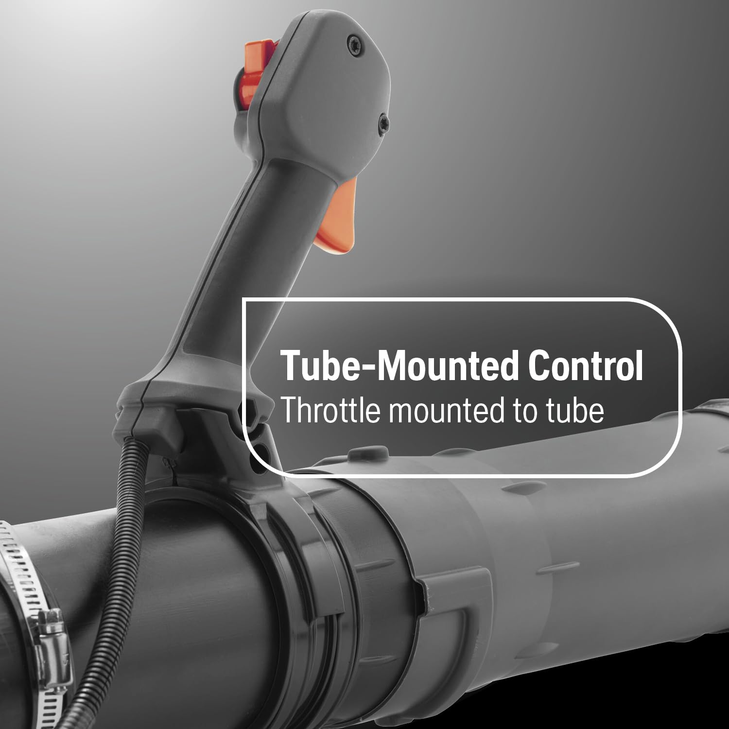 Husqvarna 570BTS air purge system aids reliable starting.