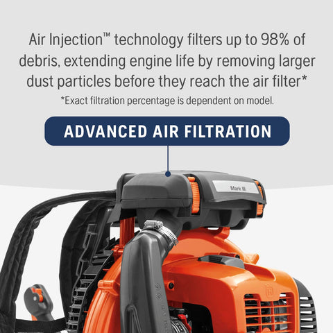 Husqvarna 580BTS padded hip belt improves comfort during long jobs.