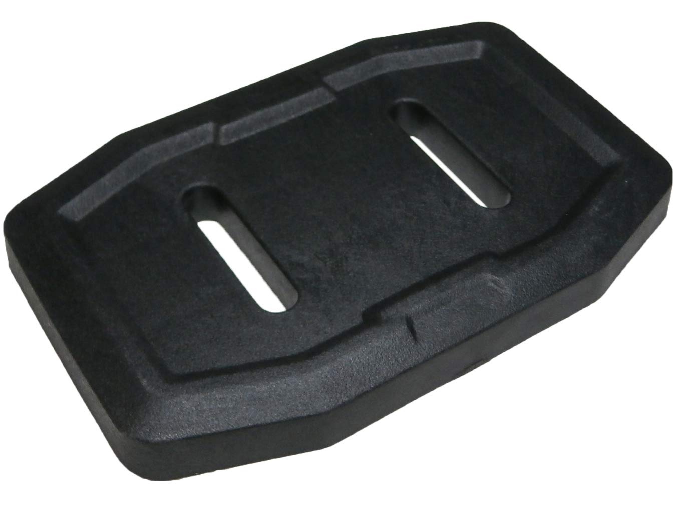 Husqvarna 583838801 composite skid shoe side view highlighting robust build and easy installation.