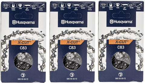 Husqvarna 585550072 chain demonstrates fast, efficient cutting