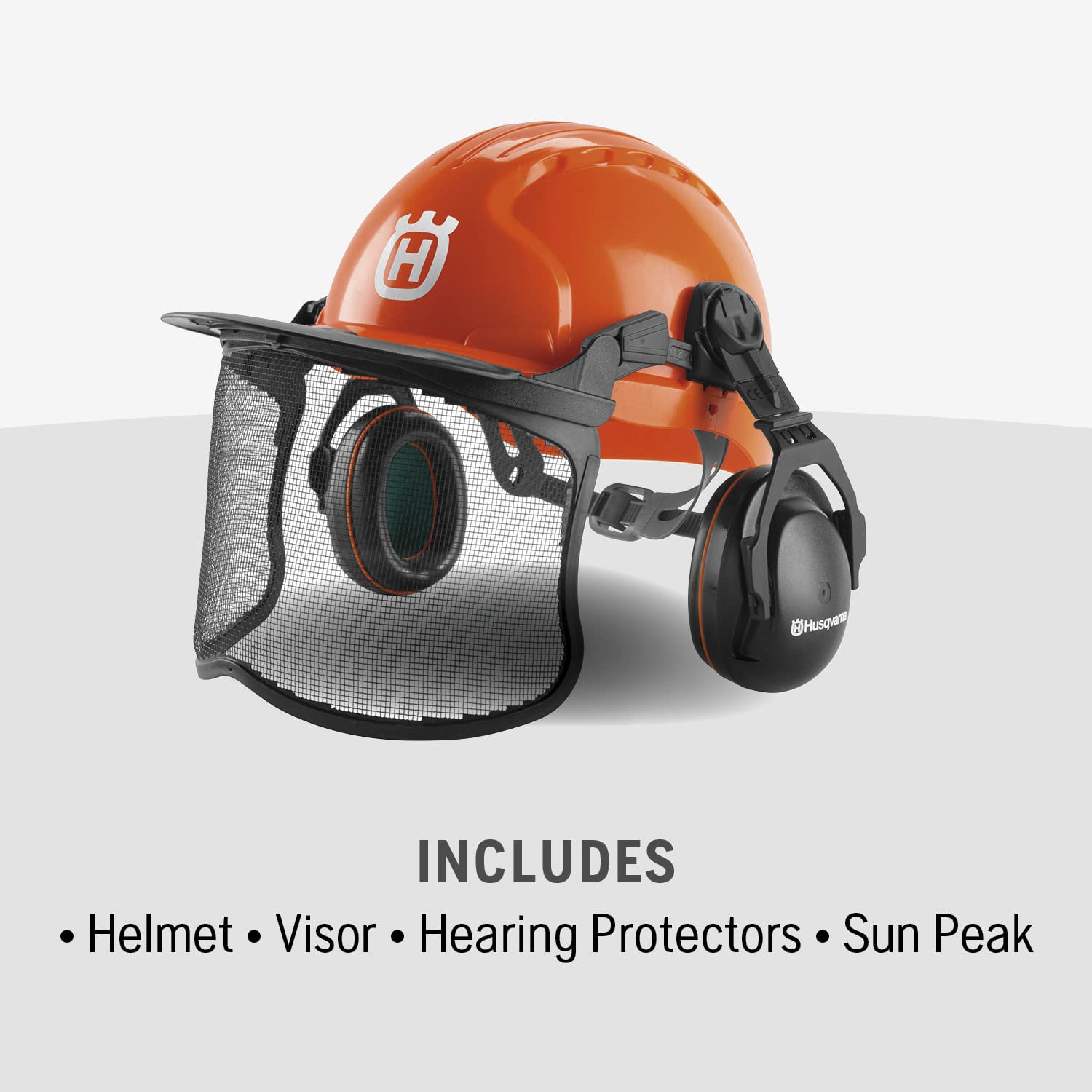 Husqvarna 592752602 helmet side view highlighting adjustable suspension system