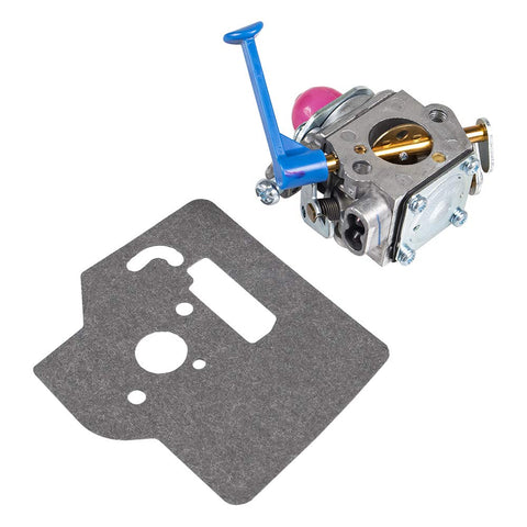 Husqvarna 545081848 carburetor side view ensures precise fit for 128-series models.