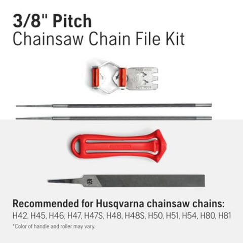 Husqvarna file handle visual for comfortable, controlled sharpening sessions