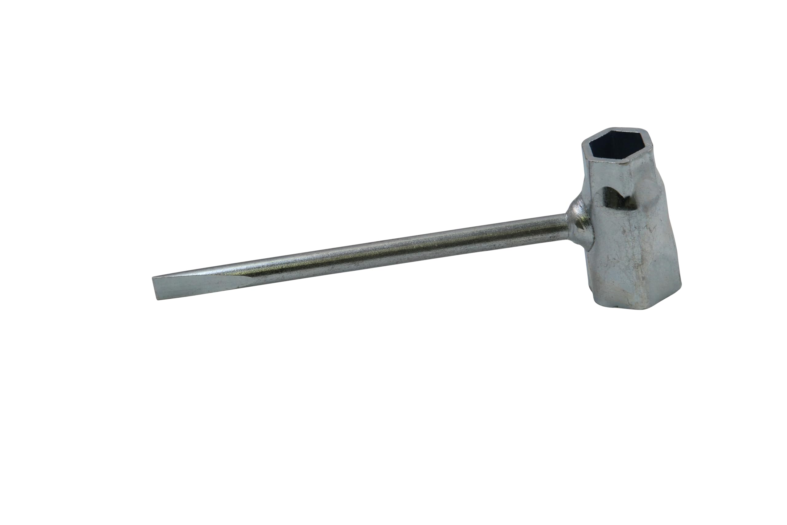 Husqvarna chainsaw scrench bar nut wrench with spark plug tool for quick adjustments.