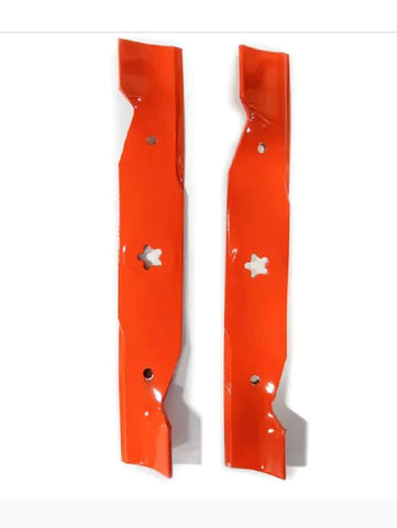 Husqvarna ClearCut Hi-Lift blade 2-pack for efficient mowing and quieter operation.
