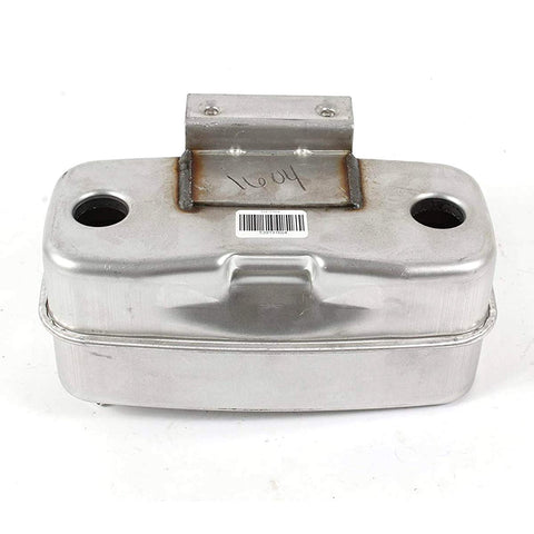 OEM muffler assembly for Husqvarna lawn tractors, ready for installation.